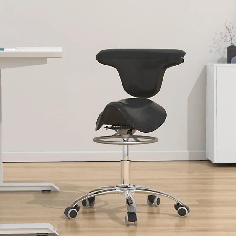 Ergonomic Saddle Chair Lift And Swivel Modern Light Luxury Computer Chair Orthopedic Design Beauty Bar Stool Riding Chair