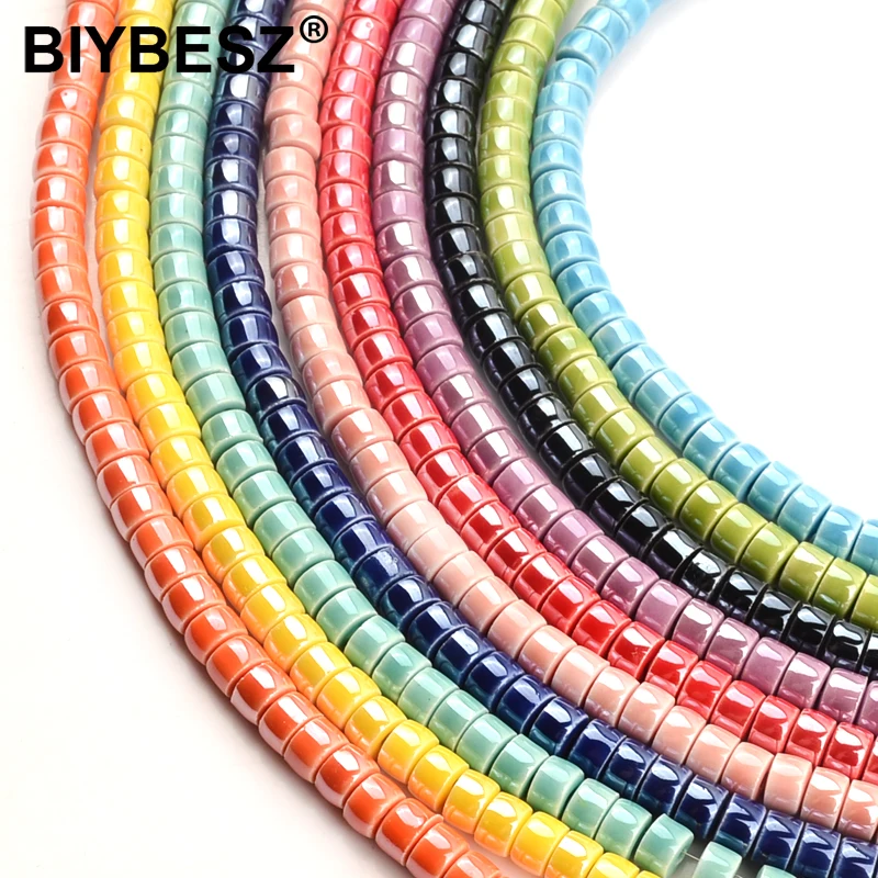 Fashion China Ceramic Beads Colorful Handmade Spacer Procelain Glaze Beads For Jewelry Making Diy Jewelry