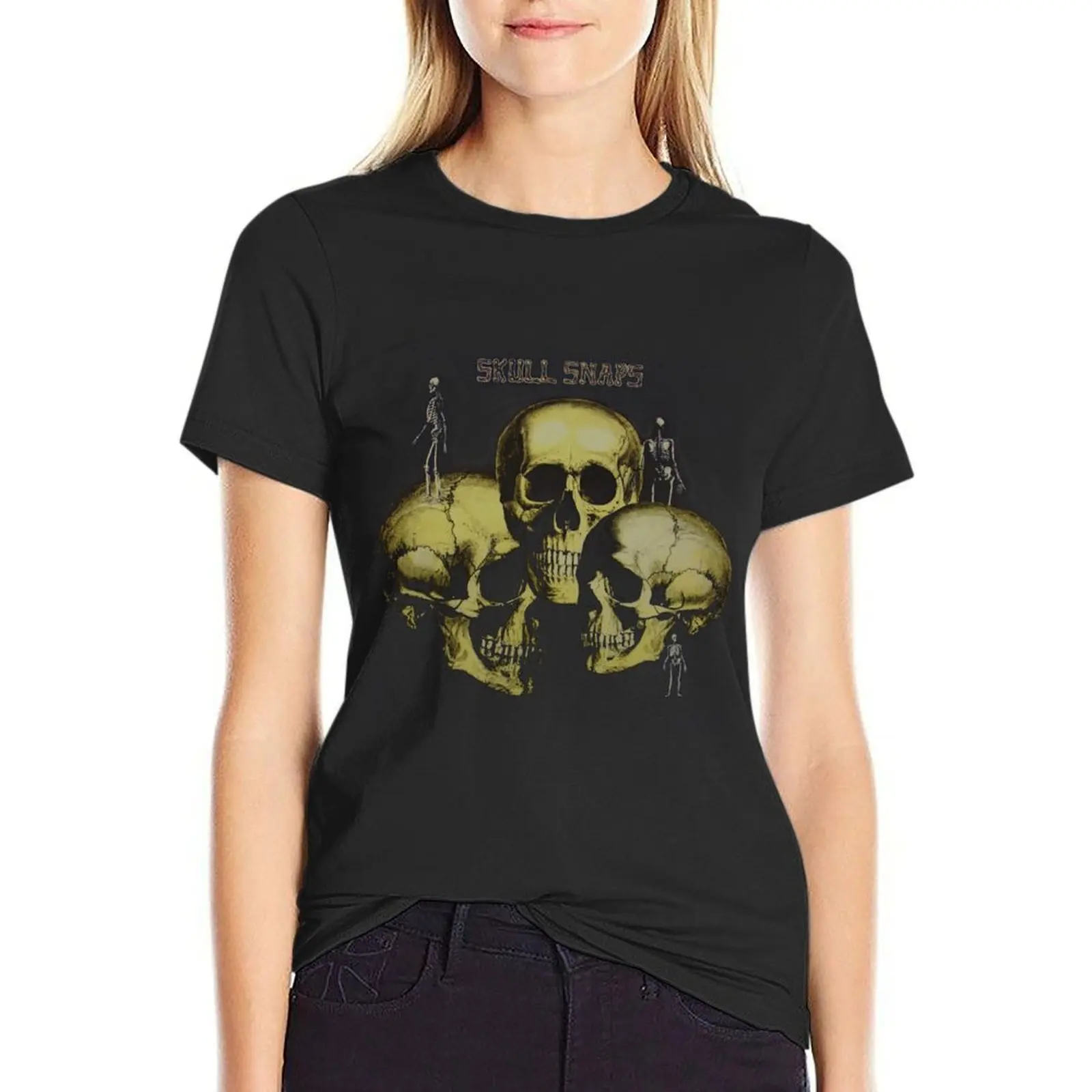 Skull Snaps T-Shirt summer clothes summer tops t shirts for Women graphic