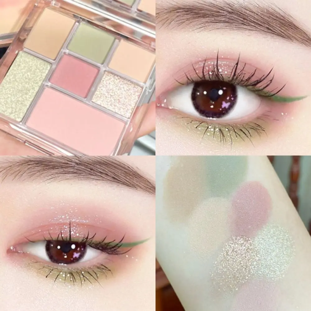 7 Color Eyeshadow Palette Matte Shimmer Earth Tone Makeup Pigmented Soft Texture Easy To Blend Cosmetic For Beginners