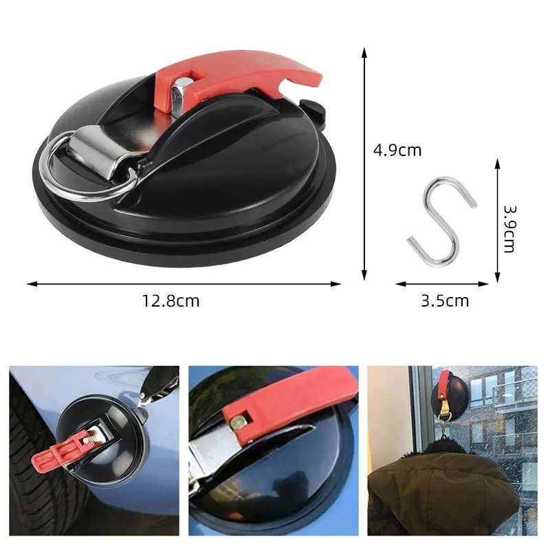 Vacuum Suction Cup Anchor com gancho fixo, Heavy-Duty Car Watch Strap, Adequado para o banheiro do lar do carro