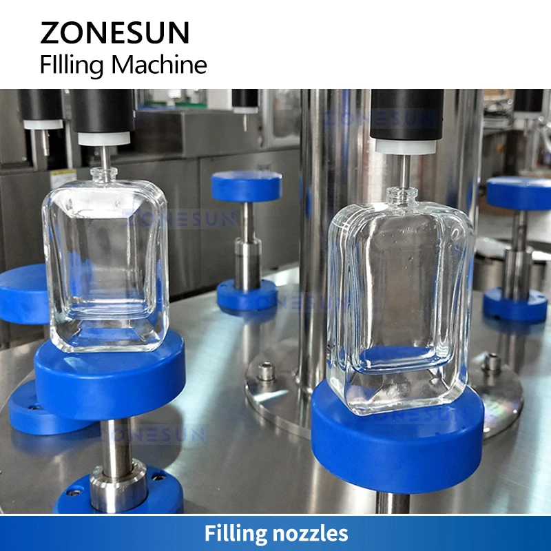 Zonesun-máquina de llenado de Perfume al vacío, llenadora rotativa de botellas de vidrio, ZS-PXF10