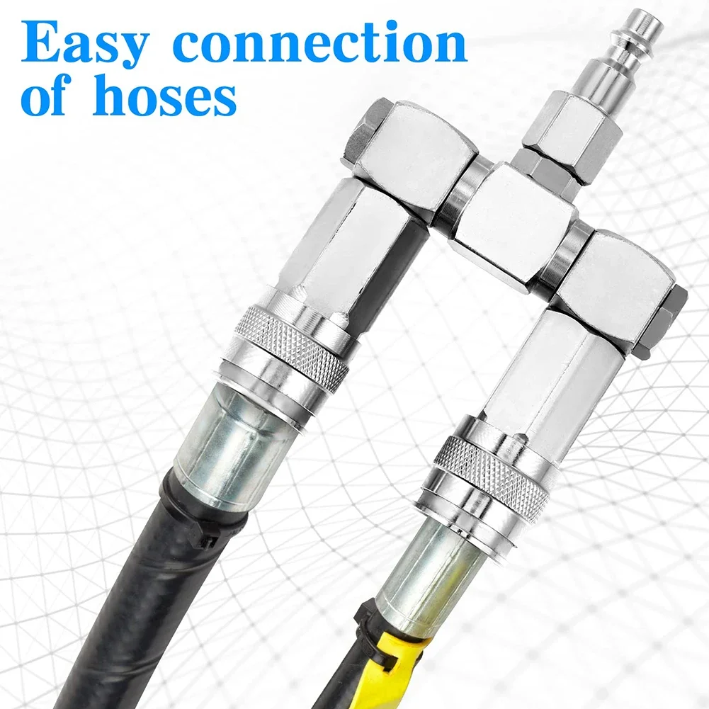 1/4 In NPT Connector Air Compressor Fittings Toolbox Convenient To Carry Easy To Apply Practical Design Carbon Steel