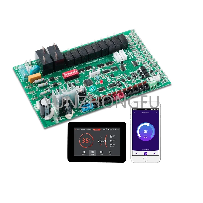 Air Source Water Heater Heat Pump Controller Printed Circuit Board Assembly PCBA with Wifi Control