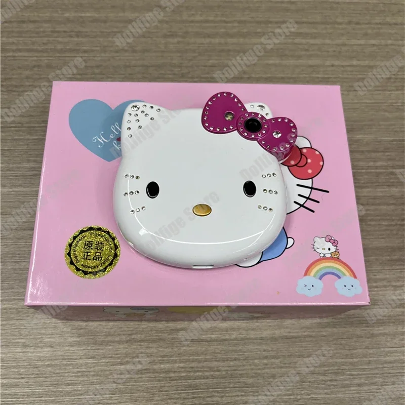 2024 Sanriofor Mini Phone Student New Hello Kitty Flip Phone Button Phone Taiml Kawaii Phone Fashionable Children Girls Gift