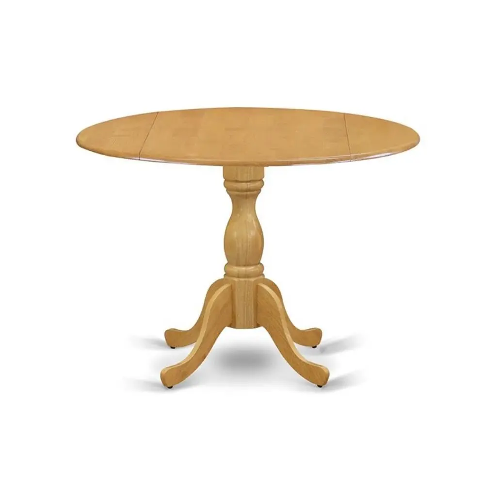 Modern 5 Piece Dropleaf Round Dining Table Set with 4 Chairs 42x42 Inch Wood Kitchen Furniture, Customized