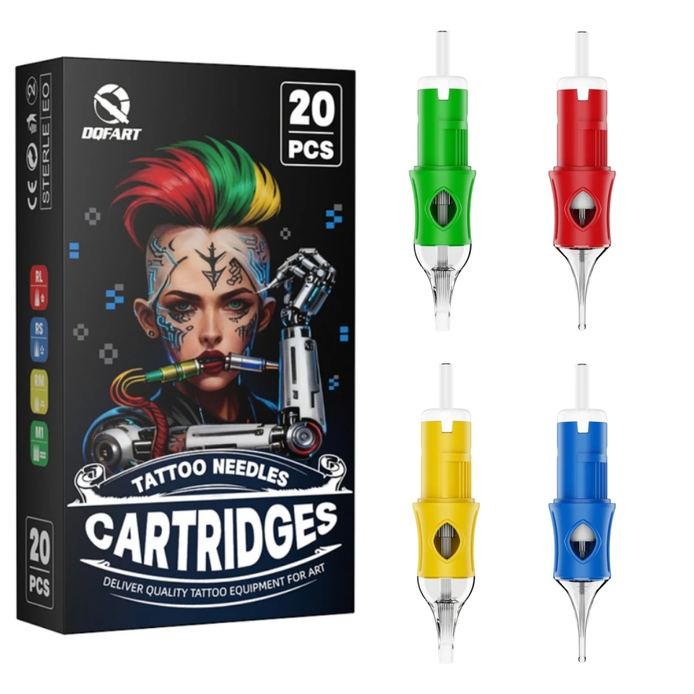 Tattoo 4Color 1205RL/M1/RM/RS Needle Cartridges Safe Disposable Consumables Body Art Designs Beginner Professional Artists