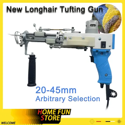 Original Longhair Tufting Gun 2 In 1 High Configuration Loop Pile Cut Pile 20mm-45mm Rug Gun Custom Electric Carpet Tufting Guns