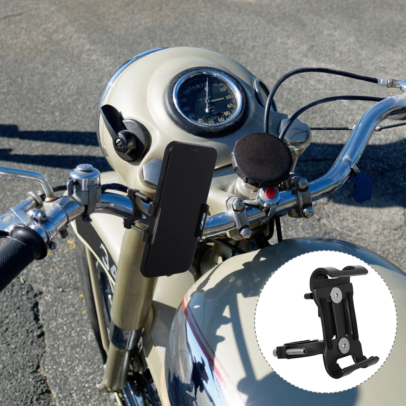 

Aluminum Alloy Phone Mount For Motorcycle Bicycle Electric Bike Durable Secure Holder Adjustable Stand For Smartphones