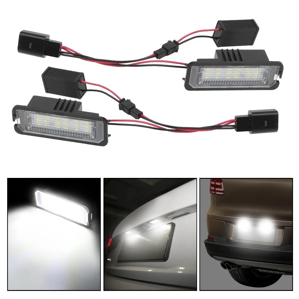 

Car-Styling Car License Plate Light 1 pair Error Free Signal Light 12V For VW GTI MK4 MK5 MK6 Golf 5 Glof 6 Phaeton