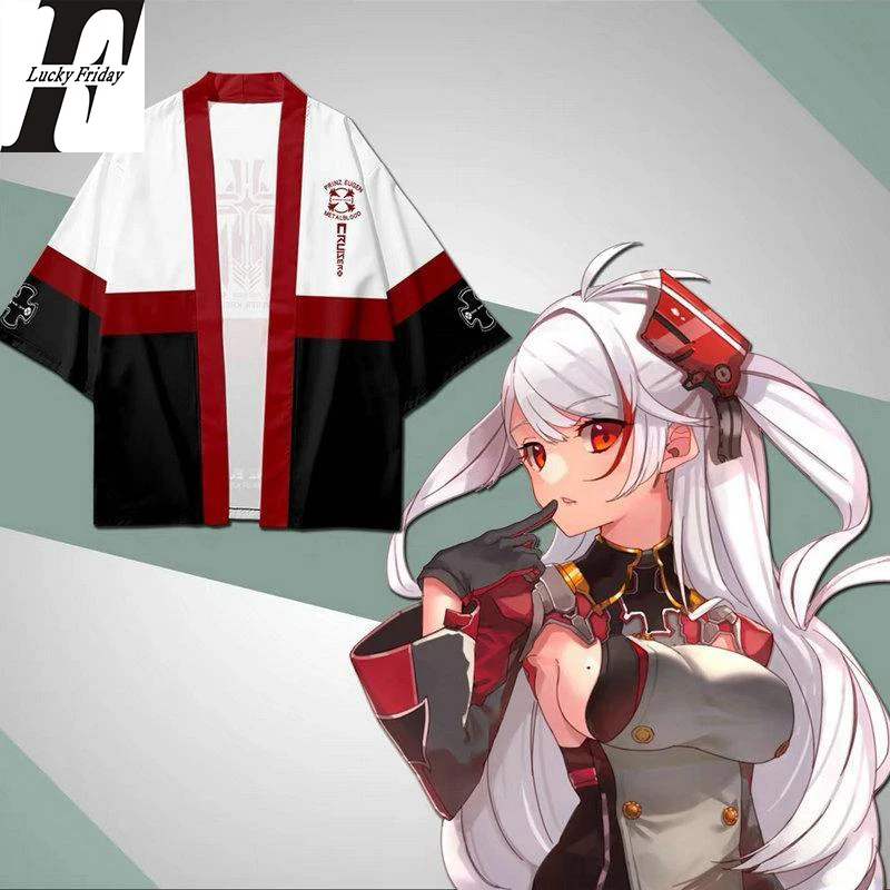 Harajuku Game Azur Lane Kawaii 3d Kimono Shirt Cloak Cosplay Fashion Men Women Seven Point Sleeve Tops Boy Girl Cardigan Jackets