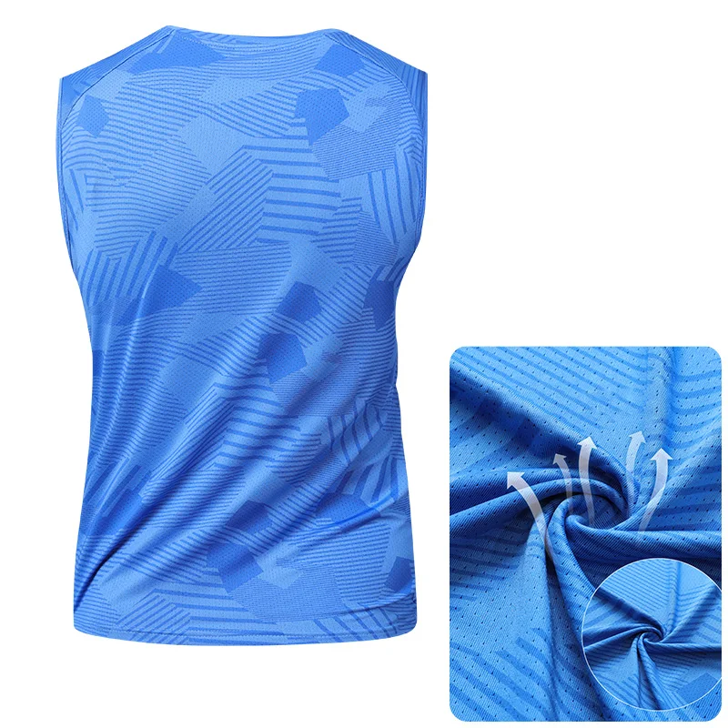 Man Running Reflective Vest Summer Breathable Ice Silk Fitness Sports Cycling Undershirt Quick Dry Sport High Elasticity Vest