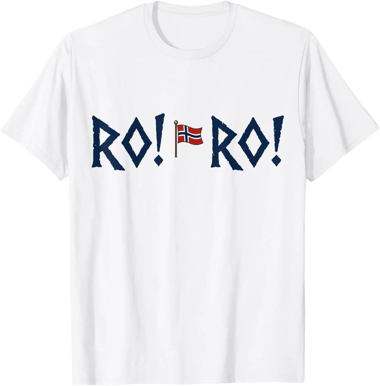 Flag Ro Funny Norway T-Shirt 100% Cotton Trendy Y2K Short-Sleeve Tee-Soft, Quick-Drying, Moisture-Wicking; Ideal Sports Casual