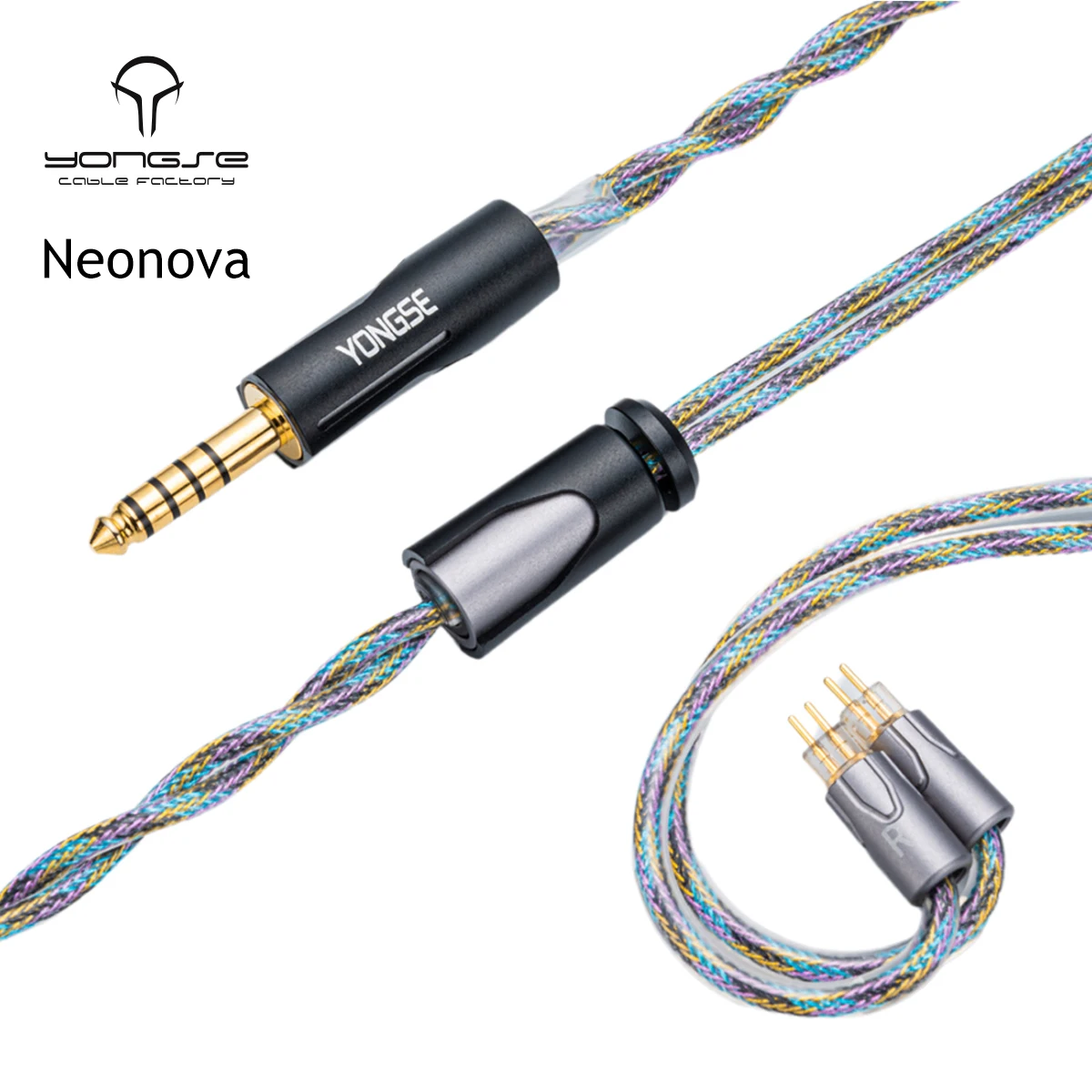 Yongse Neonova Cavo per auricolari con struttura coassiale in rame monocristallo placcato argento puro + argento di alta qualità