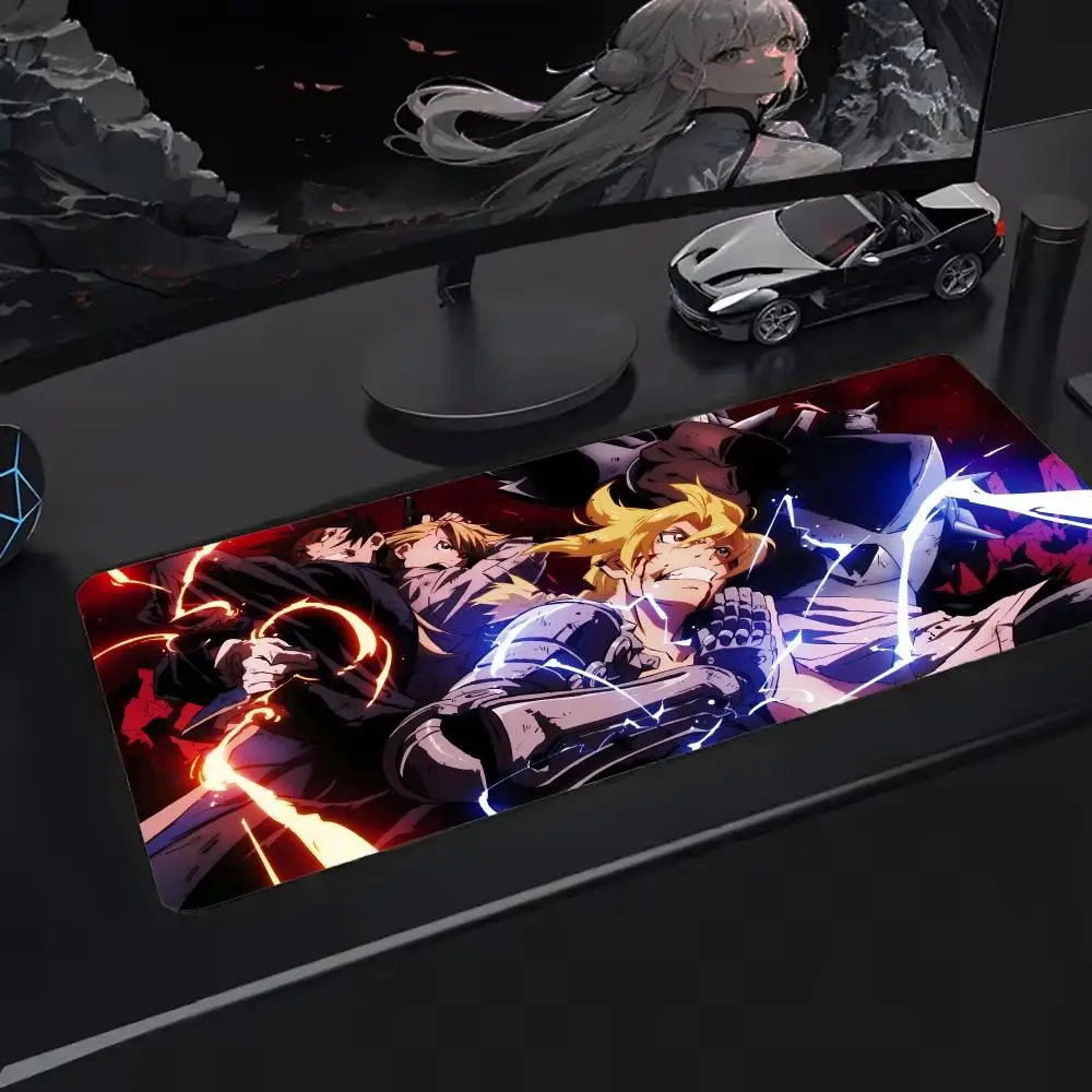 Super Fullmetal Alchemist Mouse Pad Keyboard Desk Mats, Kawai Rubber, Non-Slip Desk Mat, XXL90x40cm