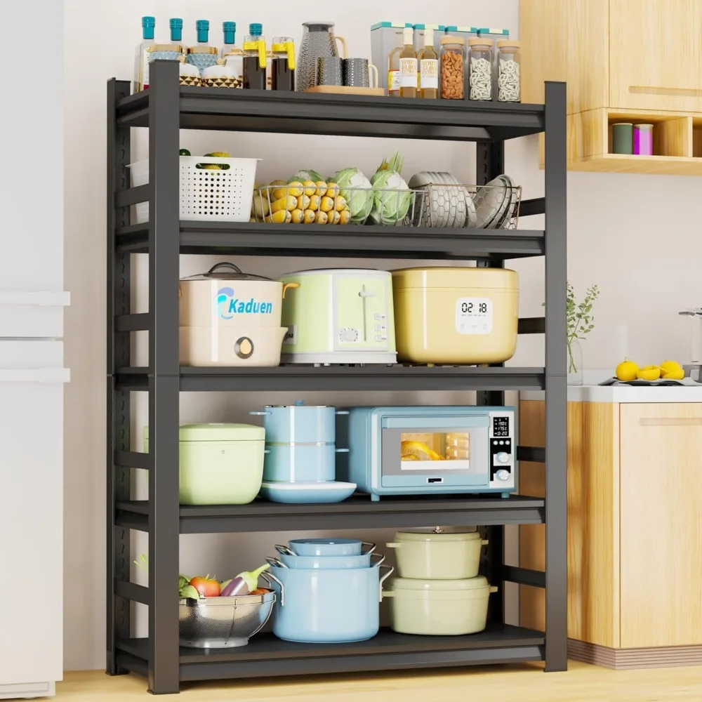 

Kitchen Shelves Adjustable Storage Shelves Easy Assembly Kitchen Shelf Metal Shelving Unit Utility Storage Organizer Rack