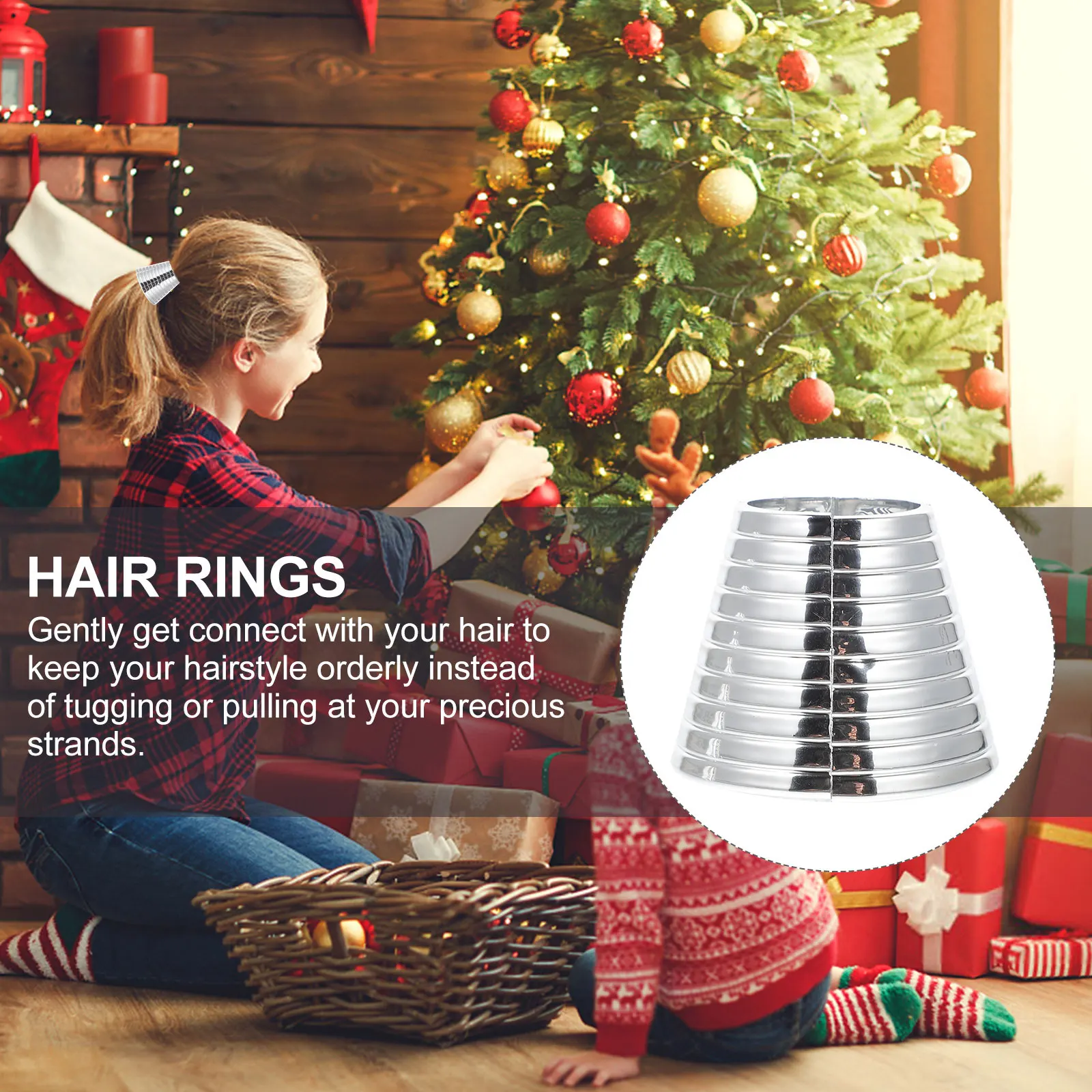 

8pcs Cuffs Ponytail Holder Barrette Simulation Metal Hair Clip Jewelry For Women Stylish Hair Tie Cuff Clips Decorative Ponytail