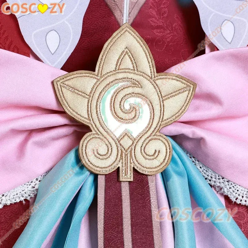 Honkai Star Rail Hyacine Cosplay Costume Dress Wig Headwear Cute Bow Tie Props Full Set Women Girls Party Carnival Clothing Set