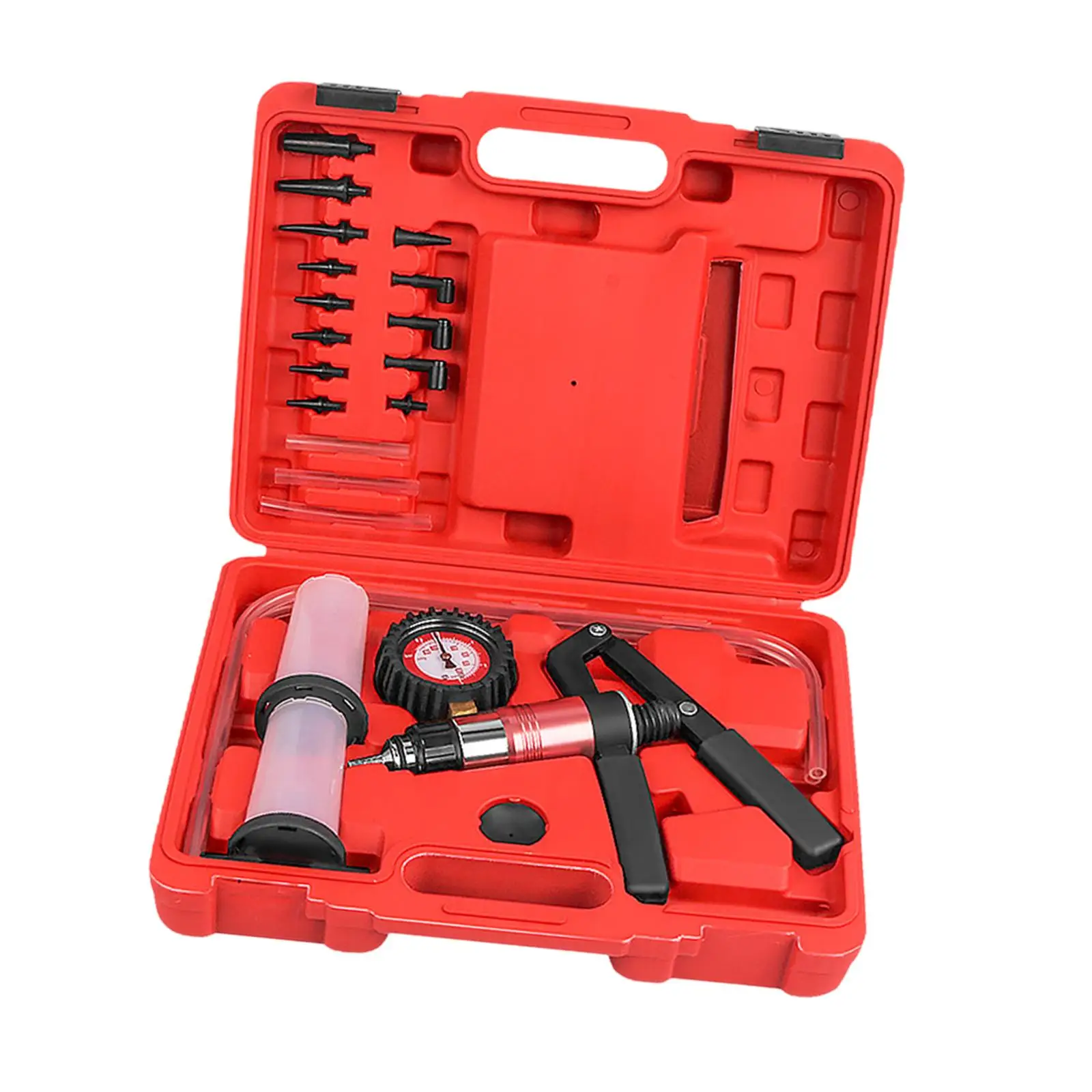 Handheld Automotive Vacuum Pump Tester Kit for Vacuum Solenoid Valves Versatile with protected Case Brake System Bleeding Tool