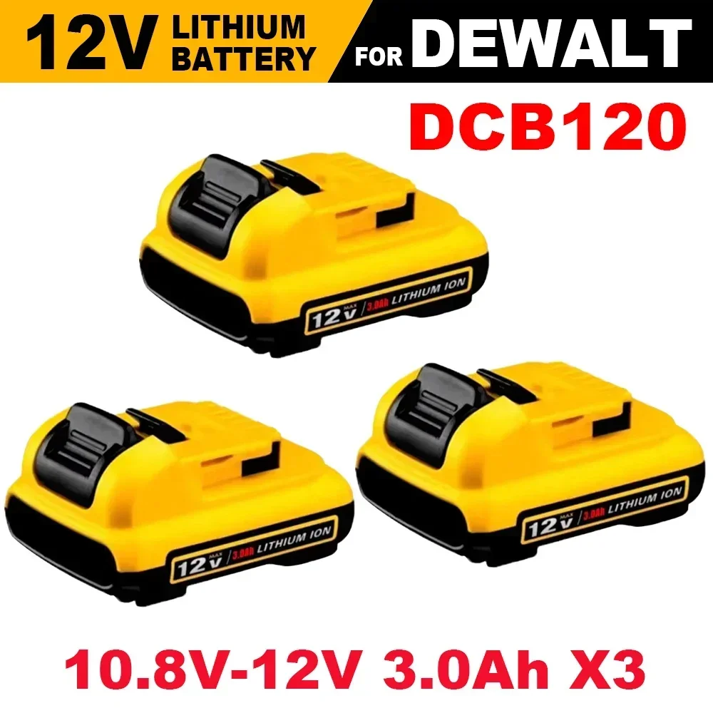 NEW 3000Ah 10.8V 12V Li-Ion Battery DCB127 Replacement For DeWalt DCB124-XJ DCB120 DCB123 DCB122 DCB124 DCB121 Tool Battery