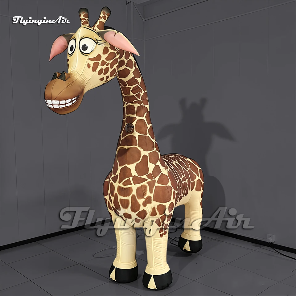 2.5m/3m/6m High Cute Giant Inflatable Giraffe Melman Cartoon Character For Amusement Park Decoration