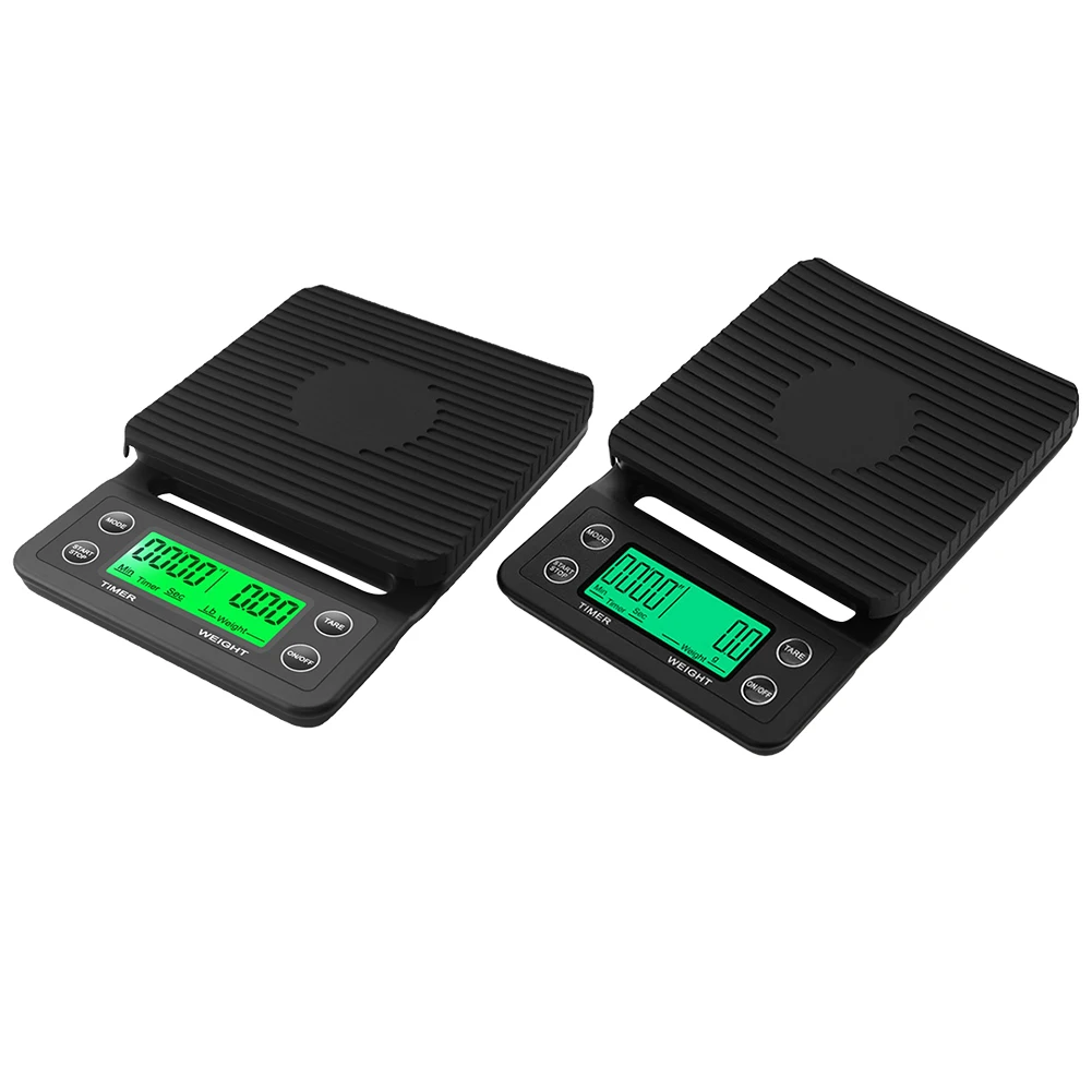 5/3kg Electronic Drip Coffee Scale High Precision Measuring LCD Electronic Digital Kitchen Scale Drip Coffee Scale with Timer
