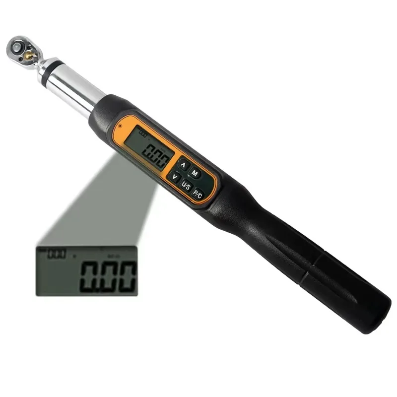 Digitales Drehmomentschlüssel-Set aus Kohlenstoffstahl, verstellbarer großer Bildschirmknopf für Industriemotorräder