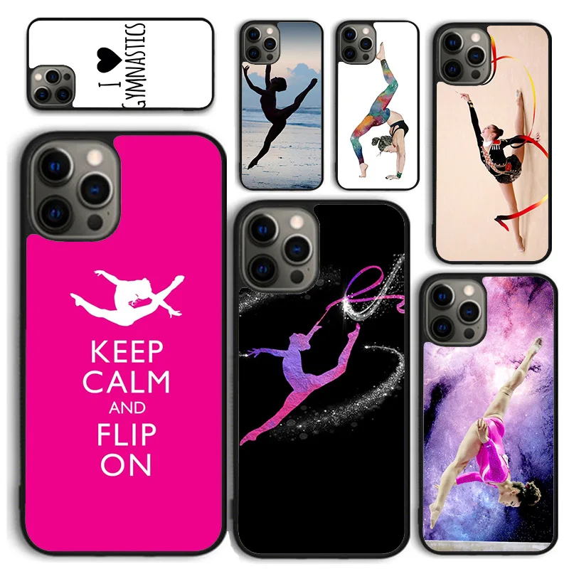 Love Gymnastics Phone Case for iPhone 16 15 SE2020 6 7 8 Plus for Apple 13 11 12 14 Mini Pro Max Cover  coque fundas Shell