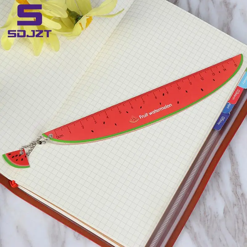 1PC Plastic Rulers Straight Measurement Tool Cute Fruit Pattern School Materials