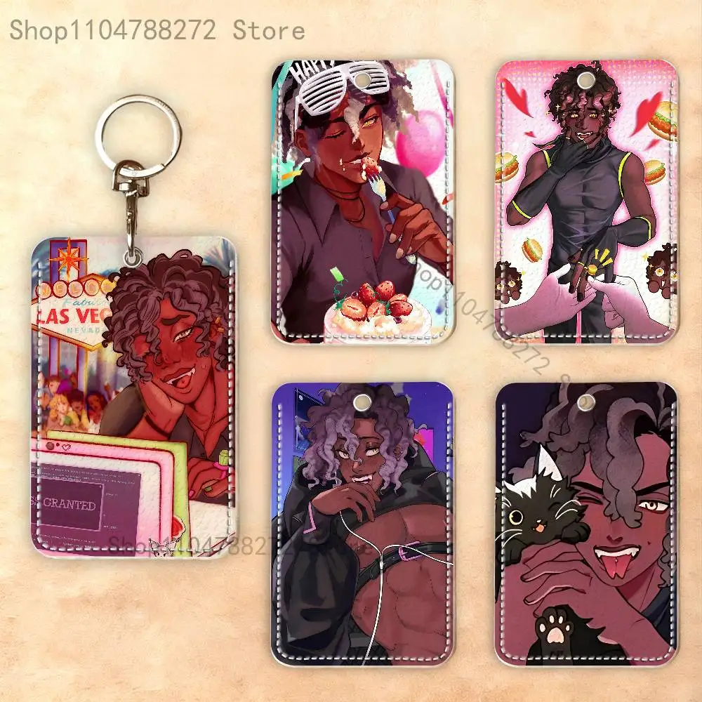 E-ERROR143 Micah Yujin Custom Access Card Case Leather Card Holder Keychain Key Ring Transportation Card Case Gifts