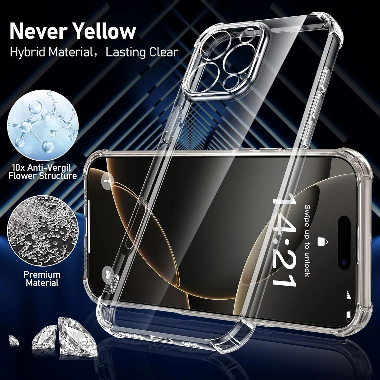 Luxury Shockproof Clear Phone Case For iPhone 16 15 13 12 11 14 Pro Max Mini XR XS 7 8 6 Plus Silicone Bumper Transparent Cover