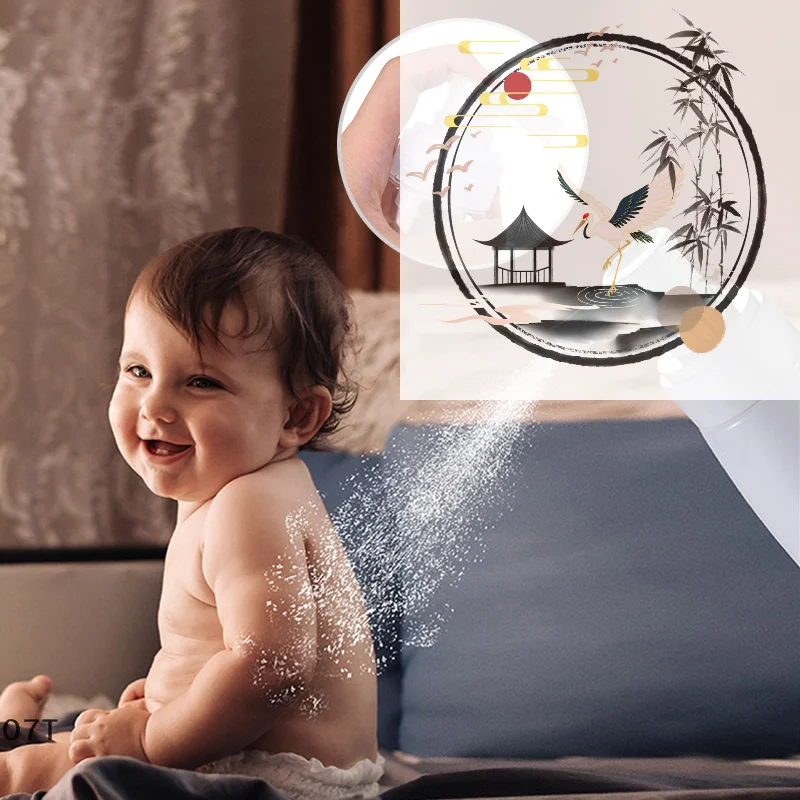 

140 мл распылитель для порошка, тальк, эмульсия, спрей, дорожный контейнер, дозатор лосьона, вращающаяся бутылка, аксессуары для салона