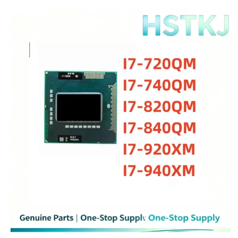 1PCS i7 740QM i7 720QM i7 820QM i7 840QM i7 920XM i7 940XM Quad Core Laptop CPU Socket G1 PGA988 HM55 HM57 QM57 PM55 Processor