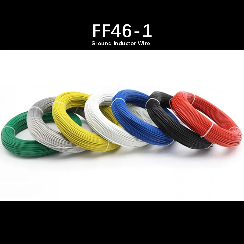 FF46-1 kabel PTFE 2/5/10M kawat 0,12mm m² ~ 4mm m² detektor Sensor kontrol sinyal kabel akses parkir jalur induktor tanah isolasi FEP