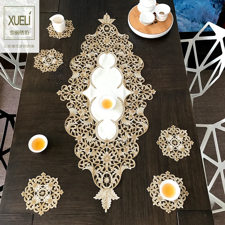 

lace mantel Embroidery Table Runner Fabric Tea table cloth,Table mat table Cover decoration toalha de mesa tapetes