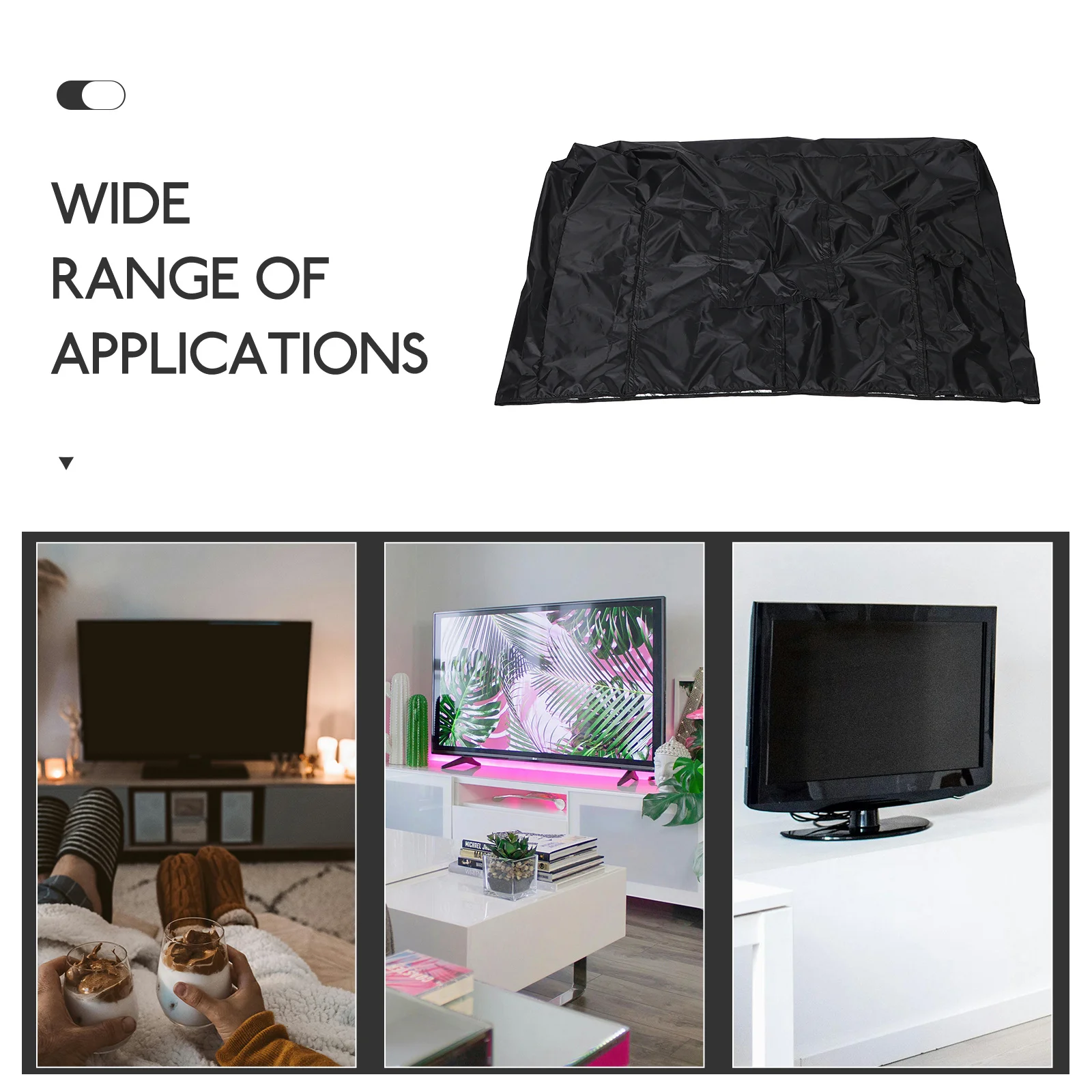 Outdoor Cover 55-58 Inch Dustproof Waterproof Oxford Cloth Fabric Screen Protector for Patio Use Outdoor Television Cover