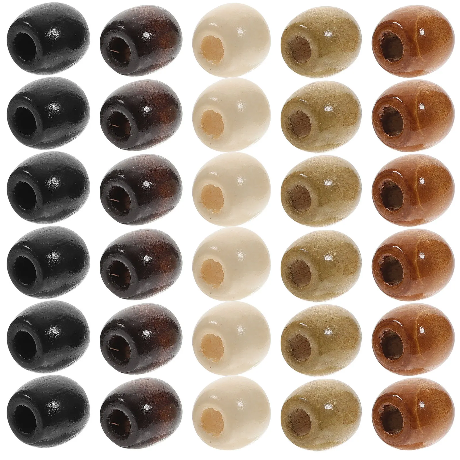 

400Pcs Wooden Beads Large Hole Candy Color Natural Wood Beads DIY Craft Making Bracelet Supplies for Jewelry Spacer Bead