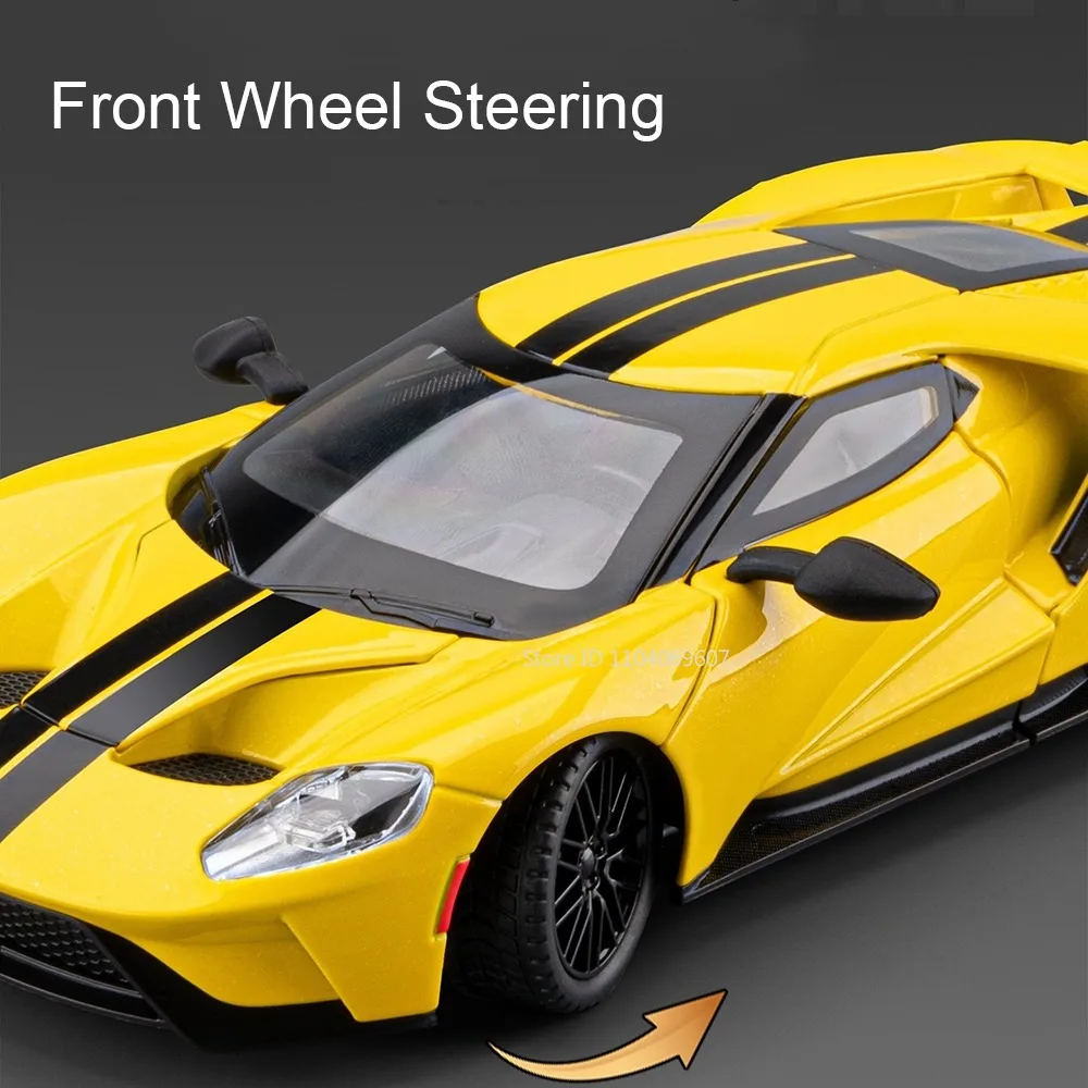 1:24 GT Valkyrie Giocattoli Modelli di auto Pressofuso Tirare indietro Auto sportiva Suono leggero Veicoli in miniatura Modello Regali perfetti per i ragazzi