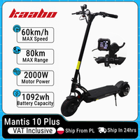 EU Stock Kaabo Mantis 10 Plus V3 Electric Scooter Upgrade NFC Display 2000W Power 60km/h Speed Kickscooter 85km Long Range ﻿