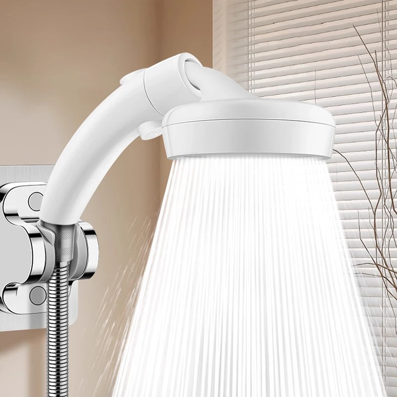 

High Pressure Shower Head With One-key Stop Button Adjustable Water Saving Handheld Showerhead Universal Bathroom Spray Nozzle