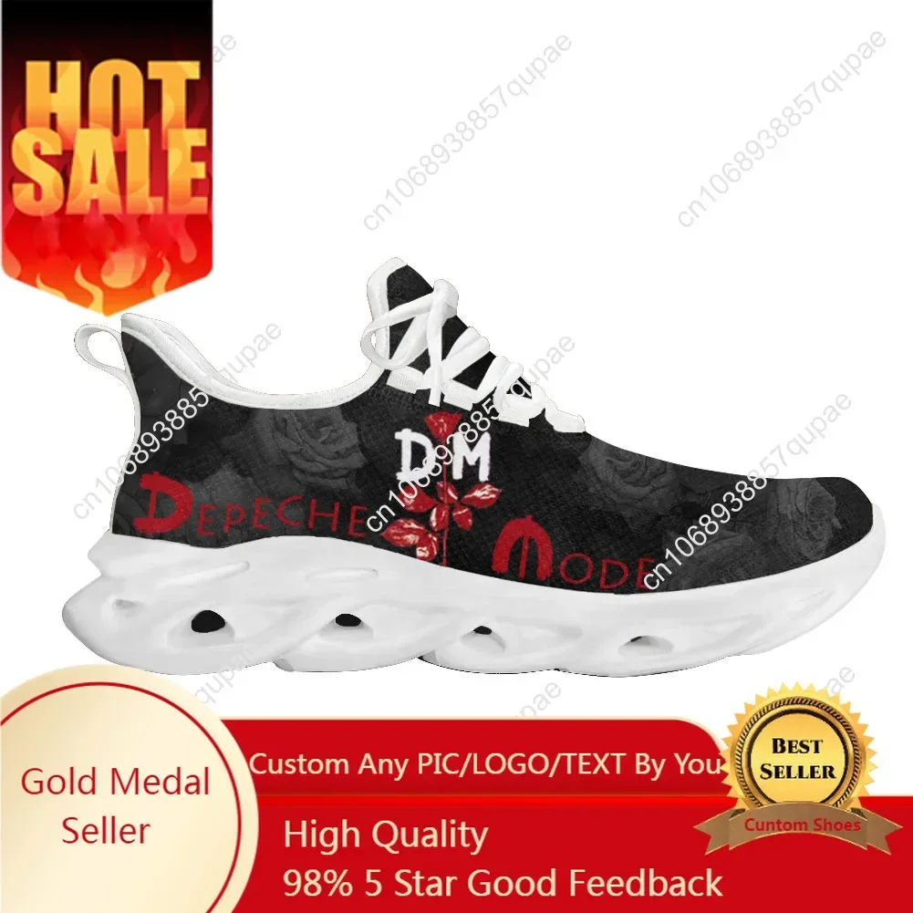 

D-Depeche R-Rock Band Mode Flats Sneakers Violator Pattern Mens Womens Sports Shoes High Quality DIY Sneaker Custom Made Shoe