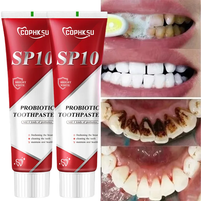 Sp-10 110g Probiotic Toothpaste Whitening Tooth Remove Plaque Stains Teeth Whitener Oral Hygiene Clean Fresh Breath Oral Care