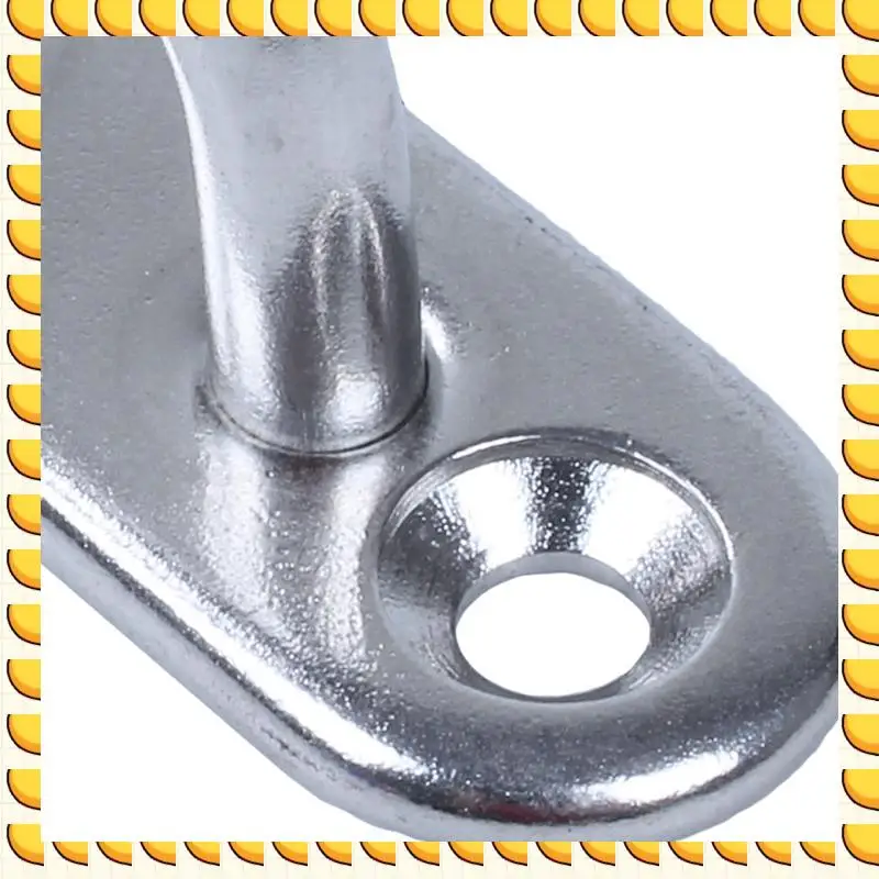 

BAAU 40Pcs 5Mm 304 Stainless Steel Oblong Pad Eye Plate Staple Ring Hook
