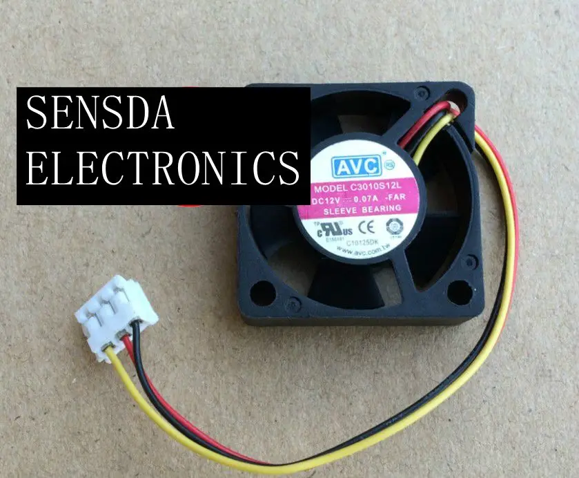 

Brand New For AVC C3010S12L 12V 0.07A 30x30x10mm 3010 3cm ultra quiet hard drive cooling fan