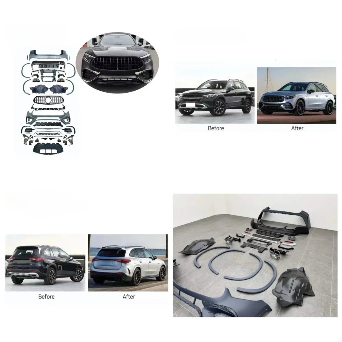 

Automotive Exterior Upgrade Kit Body Styling Fit for GLC X254