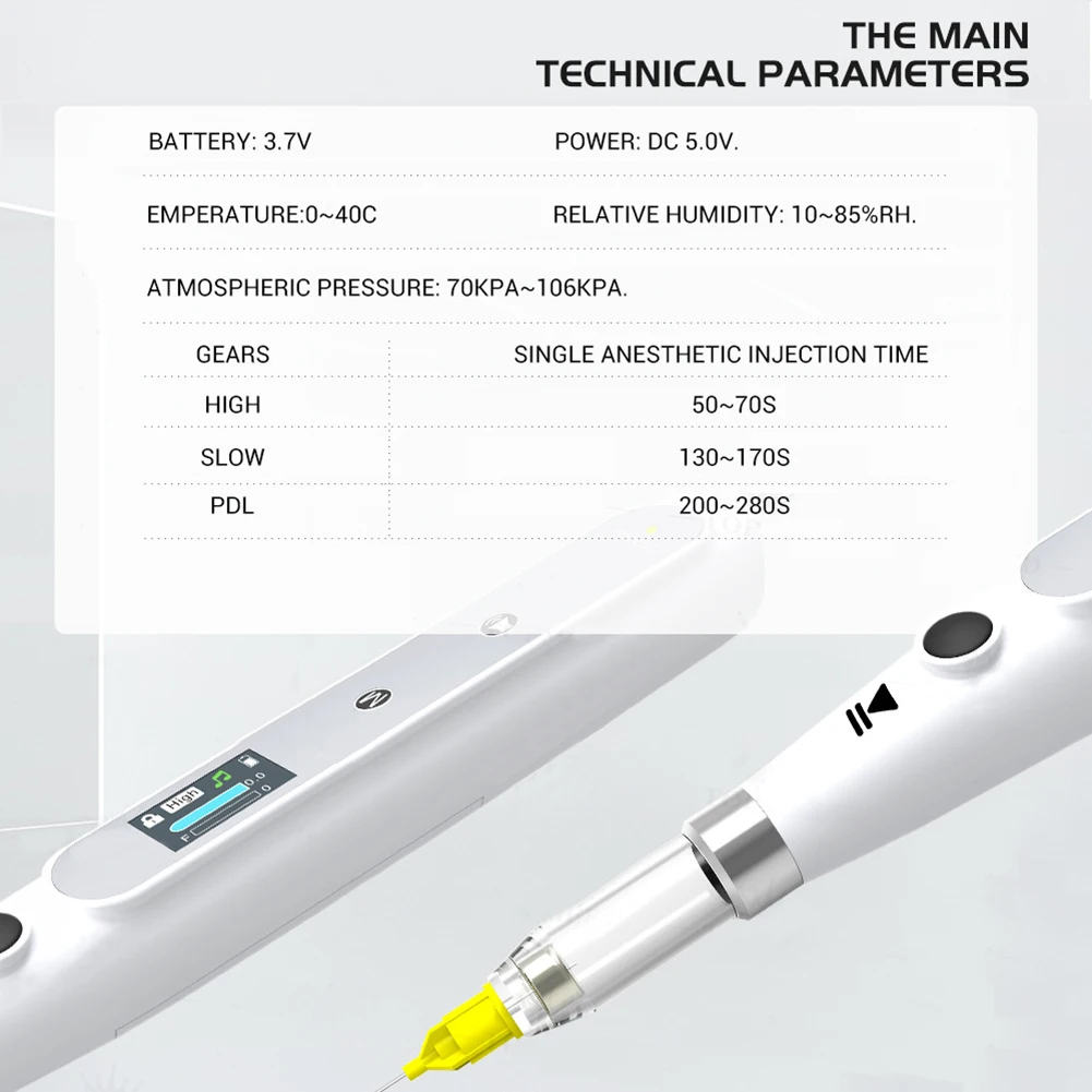 Eletric Smart Dental Anesthesia Injector Painless Pen Oral Local Anesthesia Syringe Device Booster Tubes Dentisty Supplies