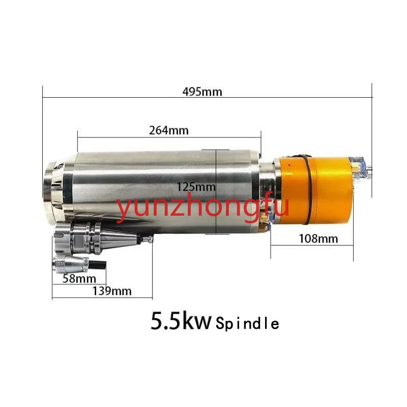 3KW Automatic Tool Change Spindle, Engraving Machine, BT30 Metal  and Milling, High Speed, Pneumatic Water Cooling