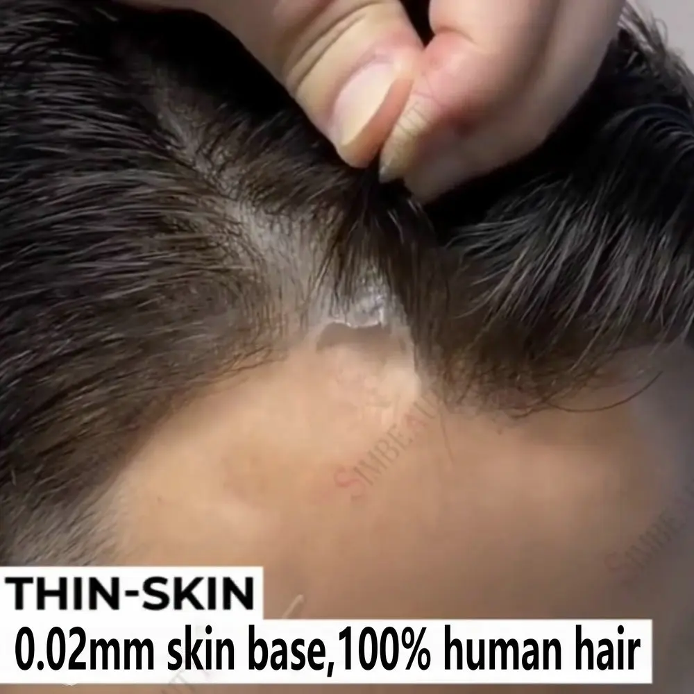 

Натуральный черный протез Vloop, плотность 80% 0,02 мм, ультратонкая кожа, парик, блондинка, серый 240 # 1B50 Необнаружимая микрокожа из человеческих волос