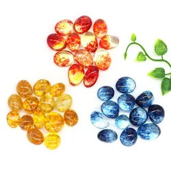Wholesale Natural Blue Red Yellow Crack Crystal Quartz Tumbled Stones Healing Mineral Specimen Gemstone Reiki Gem Aquarium Decor
