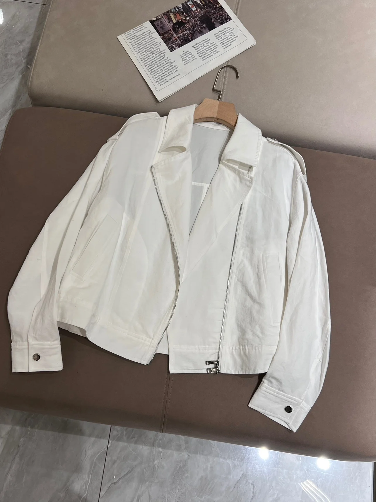 High-end early spring lightweight cotton and linen jacket